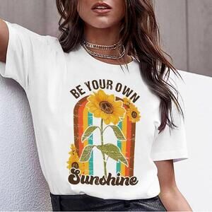 Hippie Be Your Own Sunshine Positive Retro Boho Graphic Unisex T-Shirt